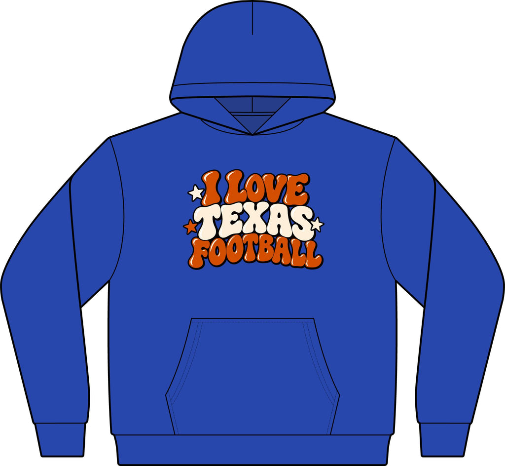 I Love Texas Football Hoodie