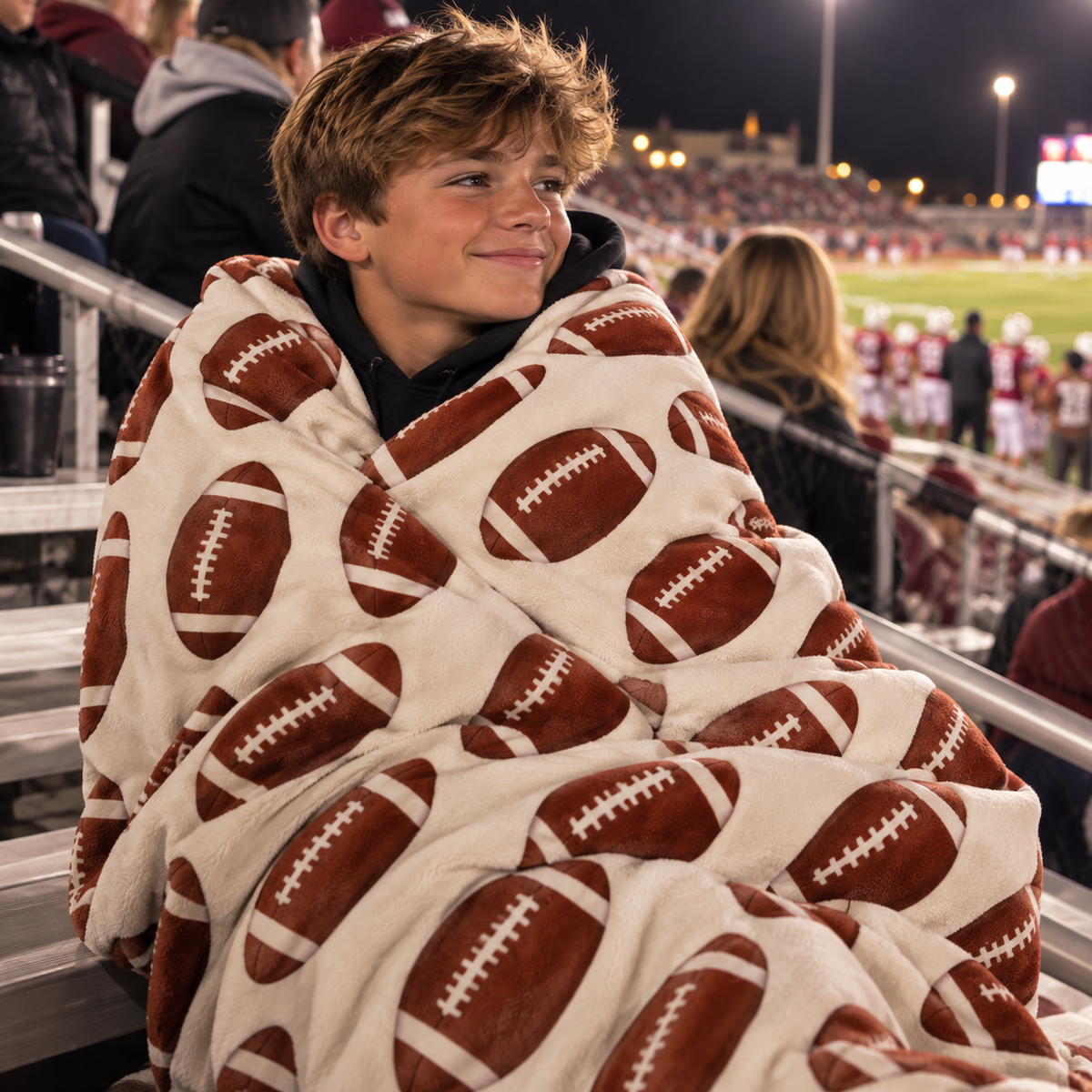 Football Print Blanket